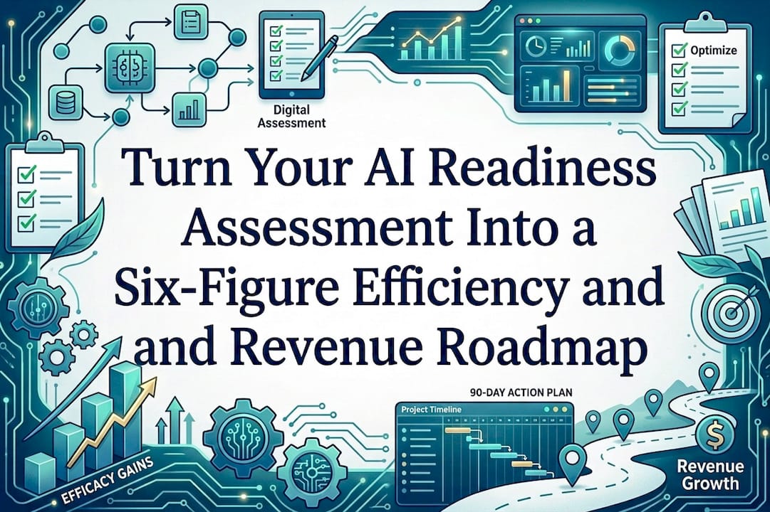 Decorative AI roadmap title card illustration
