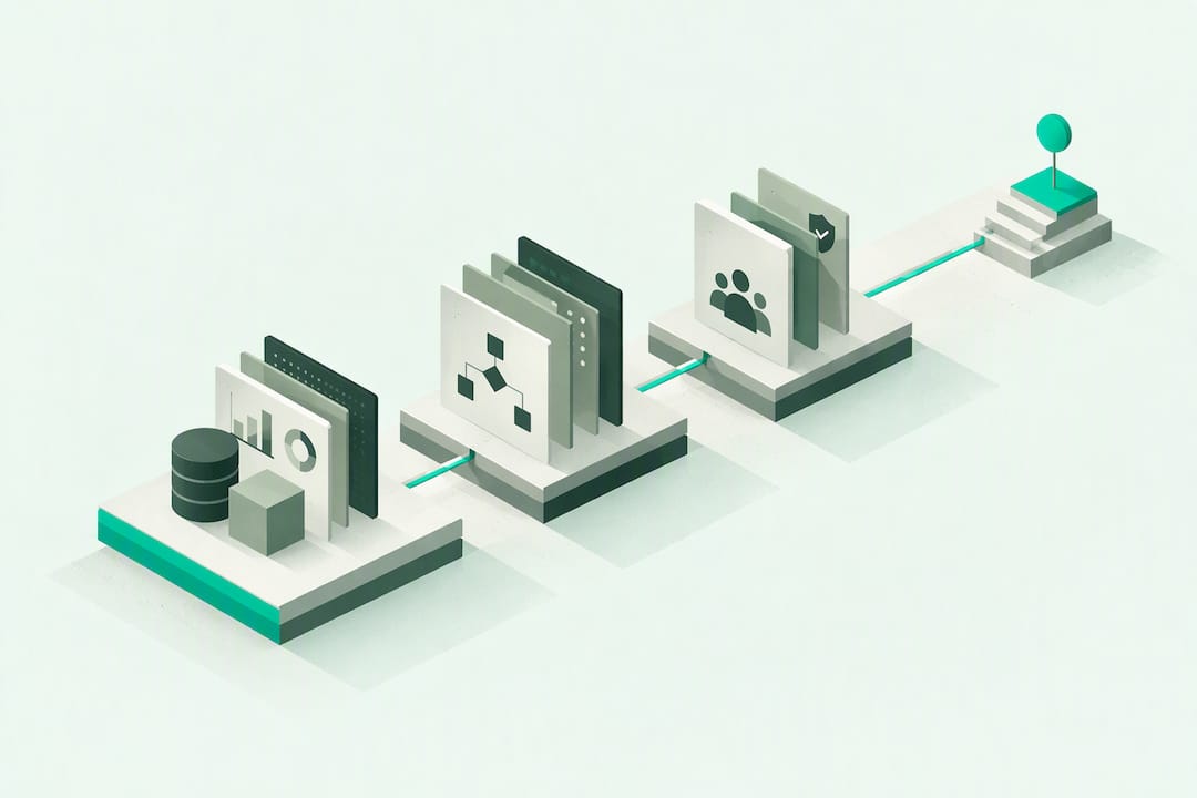Isometric AI operating model title card